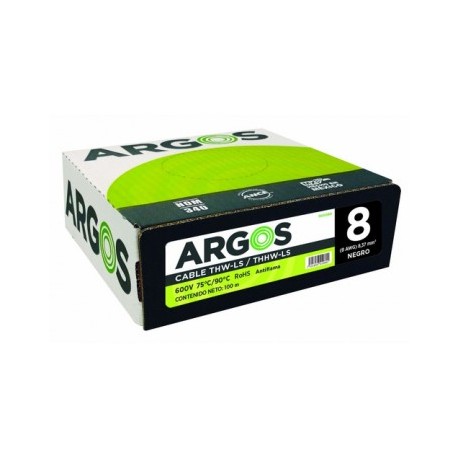 Cable THW Cal. 8 Argos Negro